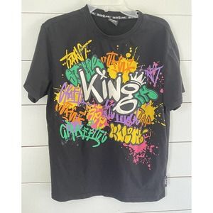 Switch Remarkable King Casual Black Graphic T-Shirt Mens Size Large